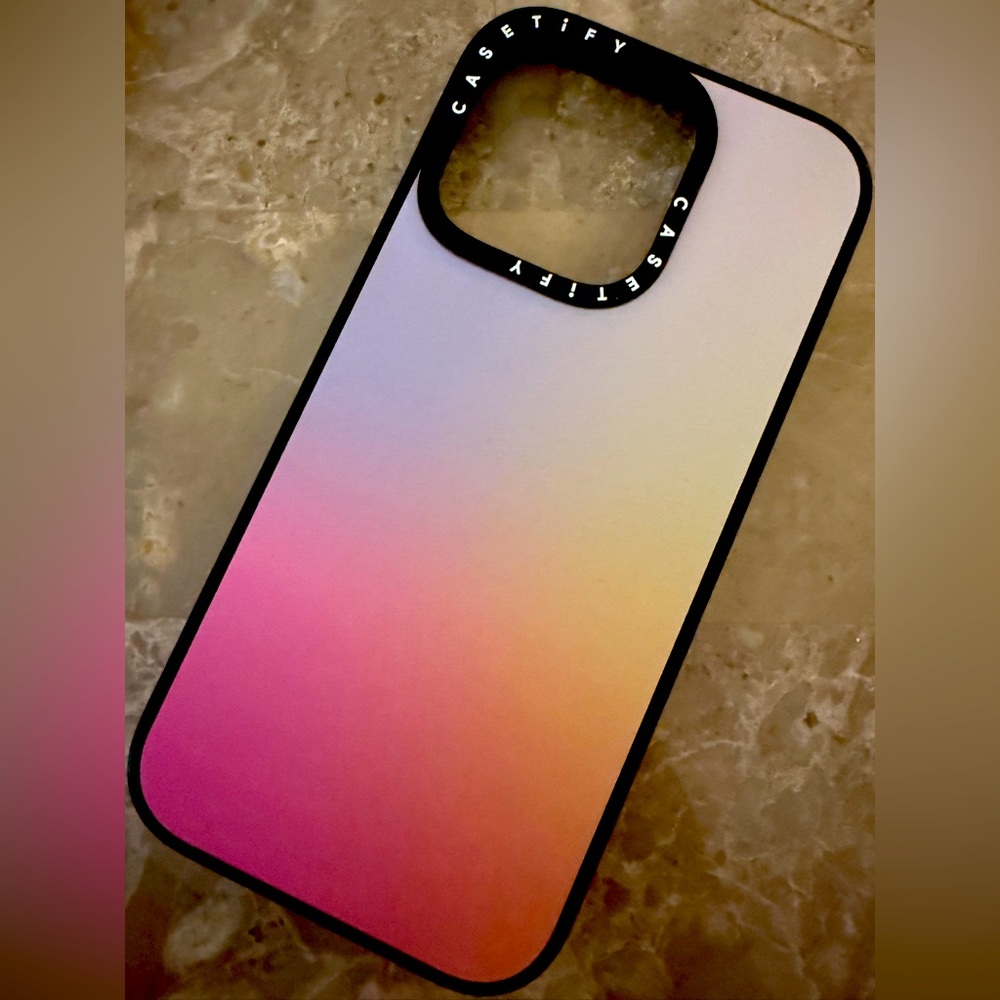 Casetify Pink and Yellow Gradient Case Sleek Design